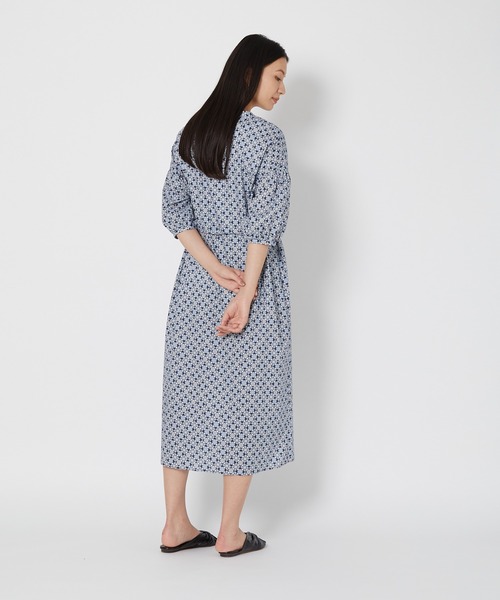 shop DADA(ショップダダ)の「コットンプリントワンピース(1S05-6182)(ワンピース・レディース・ネイビー/ブルー・FREE)」の7枚目の写真