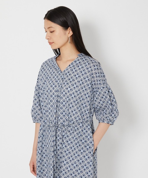 shop DADA(ショップダダ)の「コットンプリントワンピース(1S05-6182)(ワンピース・レディース・ネイビー/ブルー・FREE)」の18枚目の写真
