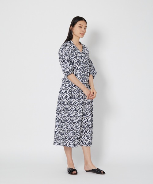 shop DADA(ショップダダ)の「コットンプリントワンピース(1S05-6182)(ワンピース・レディース・ネイビー/ブルー・FREE)」の12枚目の写真