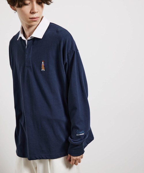 JUNRED(ジュンレッド)の「BEN DAVISエンブロイダリーラガーロングTシャツ(Tシャツ/カットソー・メンズ・パープル/ネイビー/グリーン・M/L/LL)」の19枚目の写真