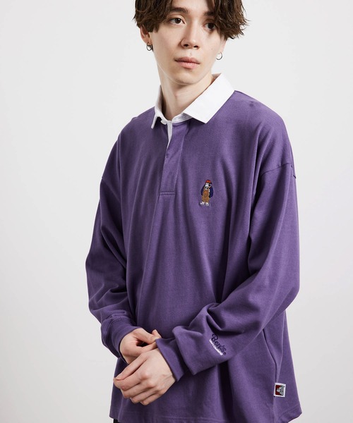 JUNRED(ジュンレッド)の「BEN DAVISエンブロイダリーラガーロングTシャツ(Tシャツ/カットソー・メンズ・パープル/ネイビー/グリーン・M/L/LL)」の20枚目の写真