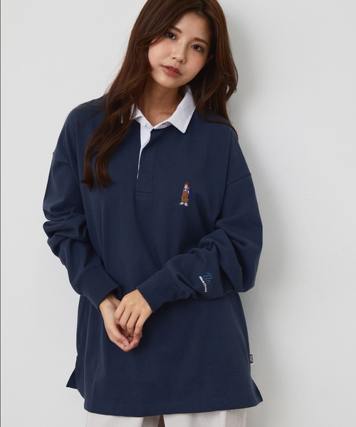 JUNRED(ジュンレッド)の「BEN DAVISエンブロイダリーラガーロングTシャツ(Tシャツ/カットソー・メンズ・パープル/ネイビー/グリーン・M/L/LL)」の17枚目の写真