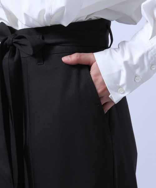 HARE(ハレ)の「フロントタックワイドパンツ(HARE)(スラックス・レディース・ブラック/グレー・FREE)」の17枚目の写真