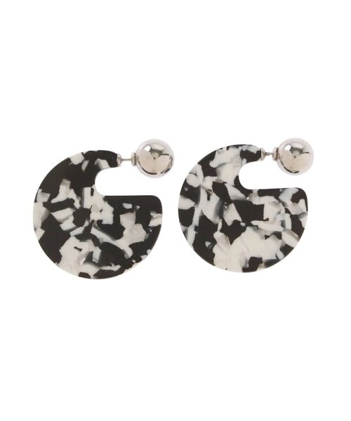 EMODA(エモダ)の「ラウンドサークルピアス(ピアス(両耳用)・レディース・ブラック/ベージュ/その他1・FREE)」の9枚目の写真