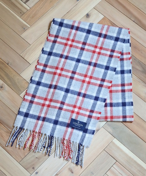 LONDON TRADITION（ロンドントラディション）の「【LONDON TRADITION/ロンドントラディション】ウールマフラー（マフラー・レディース・ブラック/ネイビー/その他/グレー系その他/レッド系その他・FREE）」の3枚目の写真