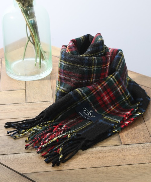 LONDON TRADITION（ロンドントラディション）の「【LONDON TRADITION/ロンドントラディション】ウールマフラー（マフラー・レディース・ブラック/ネイビー/その他/グレー系その他/レッド系その他・FREE）」の12枚目の写真