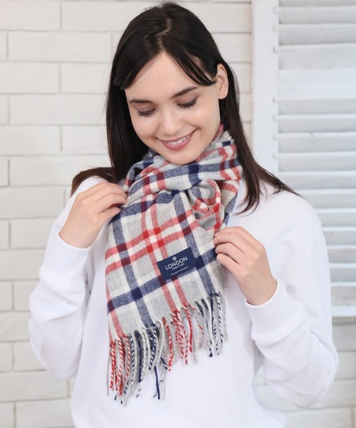 LONDON TRADITION（ロンドントラディション）の「【LONDON TRADITION/ロンドントラディション】ウールマフラー（マフラー・レディース・ブラック/ネイビー/その他/グレー系その他/レッド系その他・FREE）」の19枚目の写真