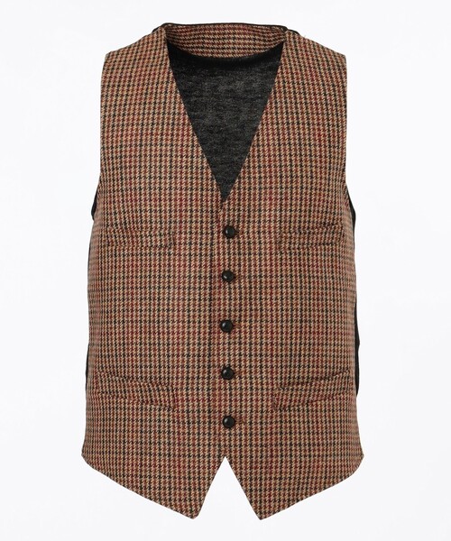 J.PRESS（ジェイプレス）の「LAVEROCK TWEED ヘリンボンツイード サドルベスト（ベスト・メンズ・グレー系1/ベージュ系3/ネイビー系1・MEDIUM/X-LARGE/LARGE）」の3枚目の写真