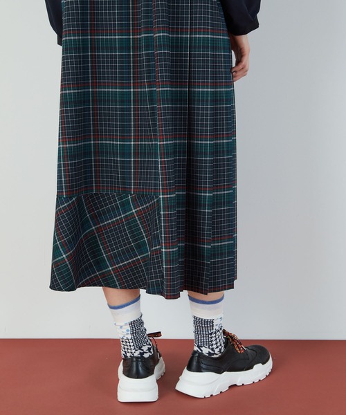 FRAPBOIS（フラボア）の「T/Rチェック ワンピース（ワンピース・レディース・ブラウン/グリーン・0/1）」の22枚目の写真