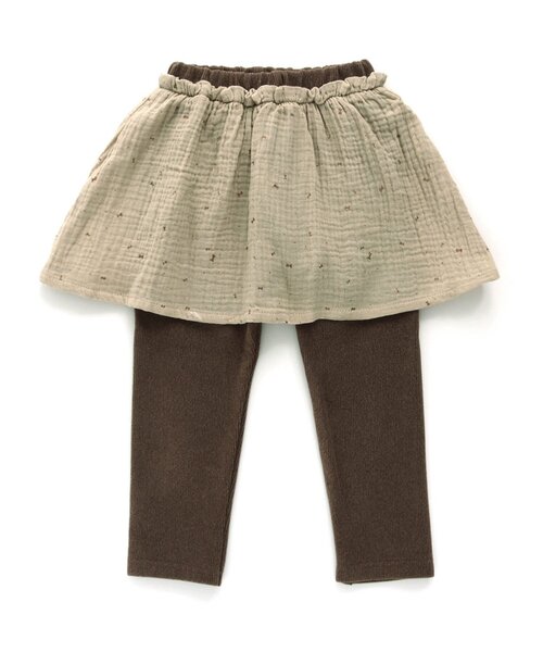 Seraph（セラフ）の「ダブルガーゼスカートパンツ（その他パンツ・キッズ・ベージュ/ブラック/チャコール/オレンジ・90/95/100/110/120/130/140）」の4枚目の写真