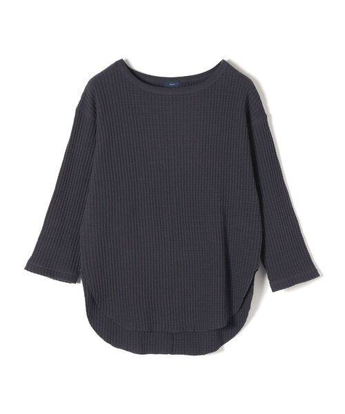 SHIPS（シップス）の「【WEB限定】ビッグワッフルベーシックカットソー◇（Tシャツ/カットソー・レディース・チャコールグレー/ベージュ/ライトブルー/キャメル・SMALL/MEDIUM）」の5枚目の写真