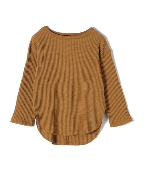 SHIPS（シップス）の「【WEB限定】ビッグワッフルベーシックカットソー◇（Tシャツ/カットソー・レディース・チャコールグレー/ベージュ/ライトブルー/キャメル・SMALL/MEDIUM）」の9枚目の写真