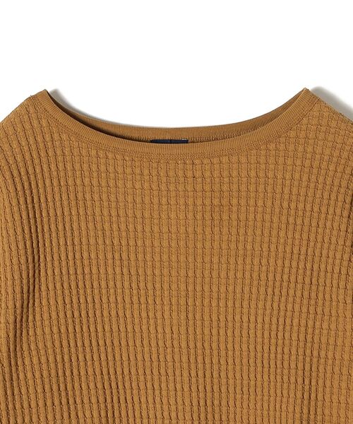 SHIPS（シップス）の「【WEB限定】ビッグワッフルベーシックカットソー◇（Tシャツ/カットソー・レディース・チャコールグレー/ベージュ/ライトブルー/キャメル・SMALL/MEDIUM）」の11枚目の写真