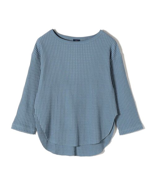 SHIPS（シップス）の「【WEB限定】ビッグワッフルベーシックカットソー◇（Tシャツ/カットソー・レディース・チャコールグレー/ベージュ/ライトブルー/キャメル・SMALL/MEDIUM）」の14枚目の写真