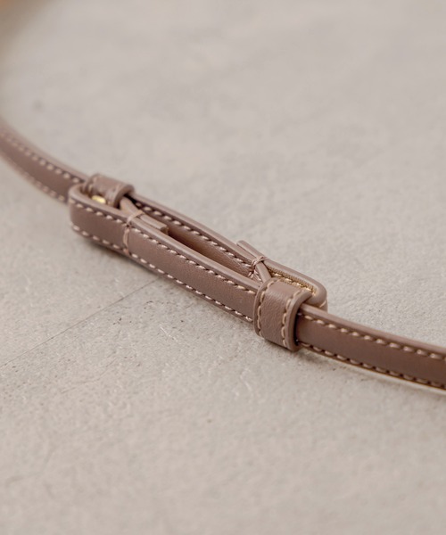 OLIVE des OLIVE（オリーブデオリーブ）の「パールベルト（ベルト・レディース・オフホワイト/ダークベージュ・FREE）」の3枚目の写真