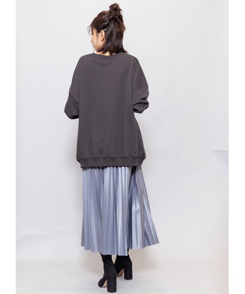 mili an deni（ミリアンデニ）の「カレッジロゴビッグスウェットPO（スウェット・レディース・チャコールグレー/ベージュ/グリーン/モカ・M/L）」の16枚目の写真