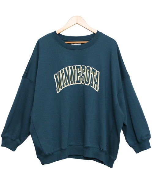 mili an deni（ミリアンデニ）の「カレッジロゴビッグスウェットPO（スウェット・レディース・チャコールグレー/ベージュ/グリーン/モカ・M/L）」の10枚目の写真