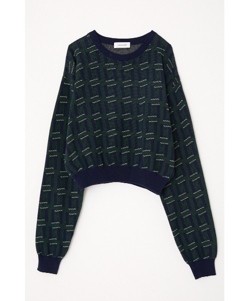 LAGUA GEM（ラグアジェム）の「MONOGRAM KNIT TOPS（ニット/セーター・レディース・ベージュ/ブラック/グリーン・FREE）」の19枚目の写真