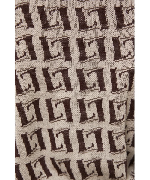 LAGUA GEM（ラグアジェム）の「MONOGRAM KNIT TOPS（ニット/セーター・レディース・ベージュ/ブラック/グリーン・FREE）」の8枚目の写真