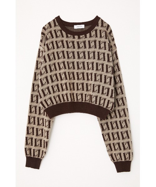 LAGUA GEM（ラグアジェム）の「MONOGRAM KNIT TOPS（ニット/セーター・レディース・ベージュ/ブラック/グリーン・FREE）」の22枚目の写真