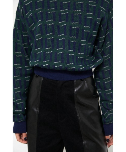 LAGUA GEM（ラグアジェム）の「MONOGRAM KNIT TOPS（ニット/セーター・レディース・ベージュ/ブラック/グリーン・FREE）」の9枚目の写真