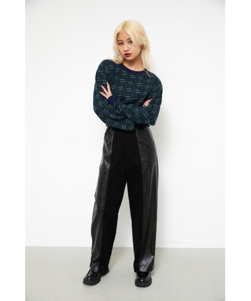 LAGUA GEM（ラグアジェム）の「MONOGRAM KNIT TOPS（ニット/セーター・レディース・ベージュ/ブラック/グリーン・FREE）」の18枚目の写真