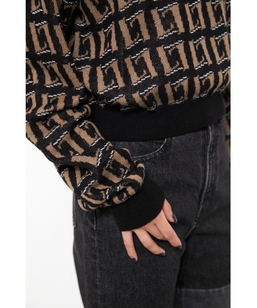 LAGUA GEM（ラグアジェム）の「MONOGRAM KNIT TOPS（ニット/セーター・レディース・ベージュ/ブラック/グリーン・FREE）」の10枚目の写真