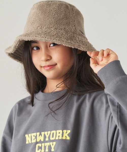＆yam（アンドヤム）の「ボアバケットハット【親子お揃い/リンクコーデ】（ハット・キッズ・ブラウン/グリーン/ベージュ/ブラック/グレー・FREE）」の21枚目の写真