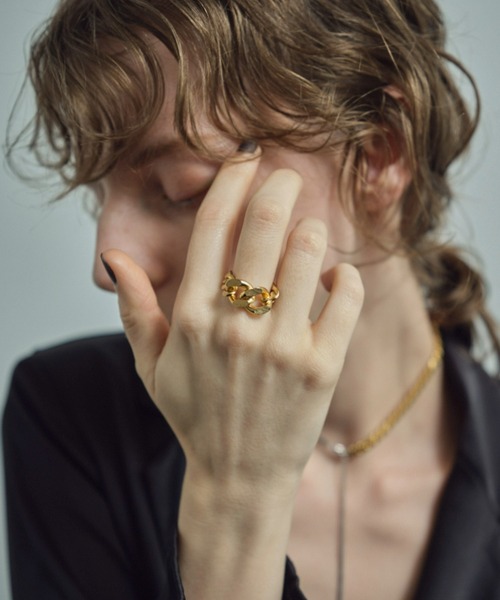 and cloud（アンドクラウド）の「Gradation Ring M（リング・レディース・ブラック/イエローゴールド/シルバー・L/M）」の10枚目の写真