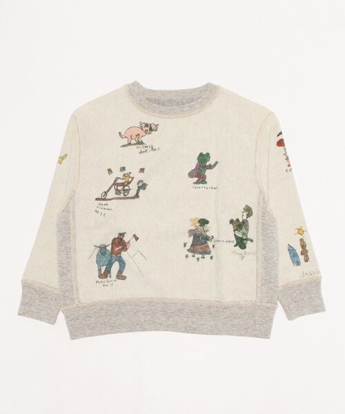 DENIM DUNGAREE（デニムダンガリー）の「トンプキン裏毛 リバーシブル スウェット（スウェット・キッズ・ピンク/グレー/グレー系その他/ベージュ系その他・130/140）」の2枚目の写真