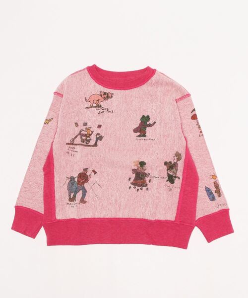 DENIM DUNGAREE（デニムダンガリー）の「トンプキン裏毛 リバーシブル スウェット（スウェット・キッズ・ピンク/グレー/グレー系その他/ベージュ系その他・130/140）」の4枚目の写真