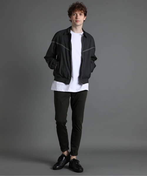 LANVIN ブルゾン LANVIN en Bleu（ランバンオンブルー）の「ストレッチウール 切替ZIP