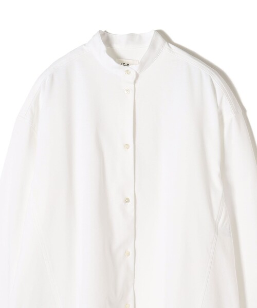 J.C.M（ジェーシーエム）の「J.C.M:バンドカラーカットソー（Tシャツ/カットソー・レディース・ホワイト・ONE SIZE）」の2枚目の写真