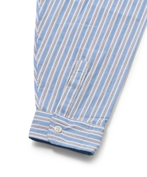 ADAM ET ROPE'（アダムエロペ）の「【アウトレット店舗・WEB限定】ストライプBDBIGシャツ（シャツ/ブラウス・メンズ・ベージュ系その他/ブルー系その他5・LL/L/M）」の8枚目の写真