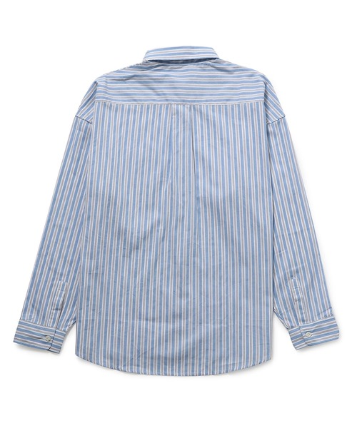 ADAM ET ROPE'（アダムエロペ）の「【アウトレット店舗・WEB限定】ストライプBDBIGシャツ（シャツ/ブラウス・メンズ・ベージュ系その他/ブルー系その他5・LL/L/M）」の3枚目の写真