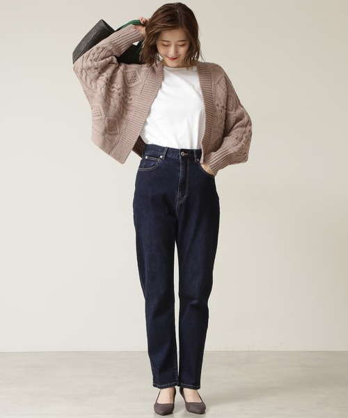NATURAL BEAUTY BASIC(ナチュラルビューティーベーシック)の「ケーブルショートカーディガン(ニット/セーター・レディース・オフホワイト/ベージュ/グレー系その他・MEDIUM)」の19枚目の写真