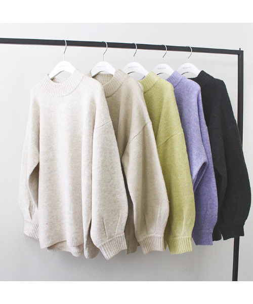 MODE ROBE（モードローブ）の「オーバーサイズニット（ニット/セーター・レディース・チャコールグレー/ベージュ/パープル/イエロー/アイボリー・FREE）」の22枚目の写真