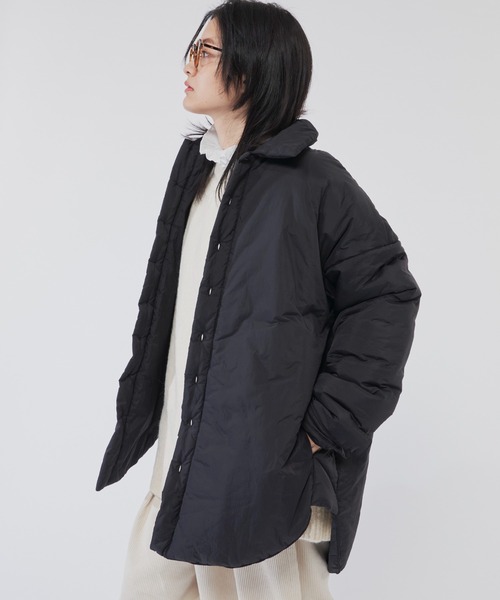 Libra Cue（リブラ キュー）の「中綿オーバールーズパフショートコート（ダウンジャケット/コート・レディース・ブラック/アイボリー/スモークピンク・FREE）」の20枚目の写真