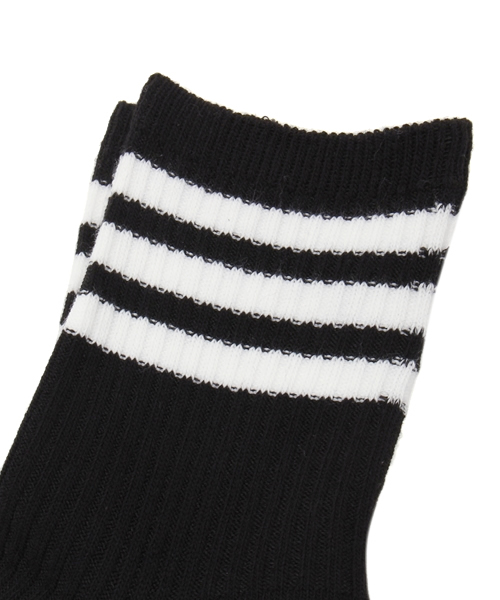 WEGO(ウィゴー)の「WEGO/3ラインソックス(ソックス/靴下・レディース・ホワイト/ブラック/グリーン/サックスブルー/イエロー/ピンク/ブルー/トリコロール・FREE)」の9枚目の写真