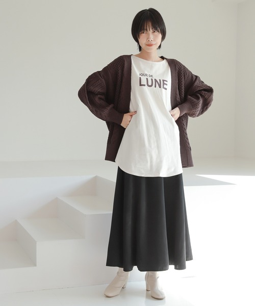 LAKOLE(ラコレ)の「5Gスーパーライトアランニットカーディガン / 239485(カーディガン/ボレロ・レディース・アイボリー/ボルドー/ブラック/ダークブラウン・SMALL/MEDIUM)」の13枚目の写真
