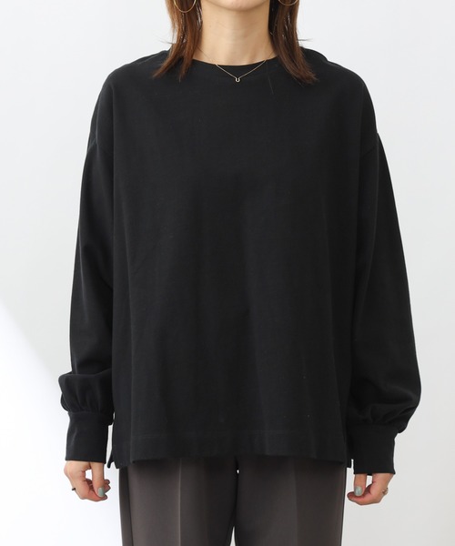 COLONY 2139（コロニートゥーワンスリーナイン）の「ソフトコットンボリューム袖ロンT（Tシャツ/カットソー・レディース・オフホワイト/ブラック/ライトグレー・FREE）」の14枚目の写真
