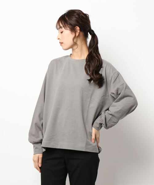 COLONY 2139（コロニートゥーワンスリーナイン）の「ソフトコットンボリューム袖ロンT（Tシャツ/カットソー・レディース・オフホワイト/ブラック/ライトグレー・FREE）」の7枚目の写真