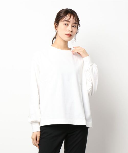 COLONY 2139（コロニートゥーワンスリーナイン）の「ソフトコットンボリューム袖ロンT（Tシャツ/カットソー・レディース・オフホワイト/ブラック/ライトグレー・FREE）」の6枚目の写真
