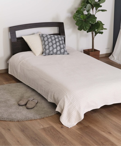 KATHARINE ROSS（キャサリンロス）の「【KATHARINE ROSS】CIRKEL ベッドカバーやソファーカバーにも使えるワッフルコットンスローケット140×200 WEB限定（ブランケット・レディース・チャコールグレー/アイボリー/ライトパープル/マスタード・MEDIUM）」の22枚目の写真