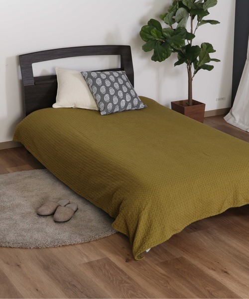 KATHARINE ROSS（キャサリンロス）の「【KATHARINE ROSS】CIRKEL ベッドカバーやソファーカバーにも使えるワッフルコットンスローケット140×200 WEB限定（ブランケット・レディース・チャコールグレー/アイボリー/ライトパープル/マスタード・MEDIUM）」の18枚目の写真