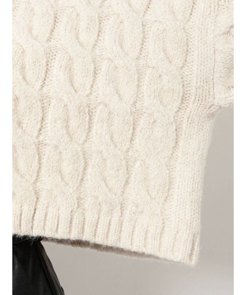 EVRIS（エヴリス）の「ショートラメケーブルニット（ニット/セーター・レディース・グリーン/ホワイト/ブラック・FREE）」の19枚目の写真