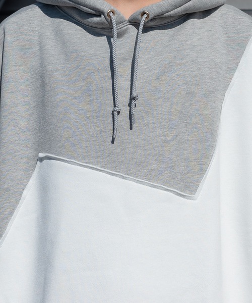 kutir(クティール)の「切り替え配色裏起毛ビッグシルエットパーカー(パーカー・メンズ・ブラック/グレー/カーキ・MEDIUM/LARGE)」の10枚目の写真