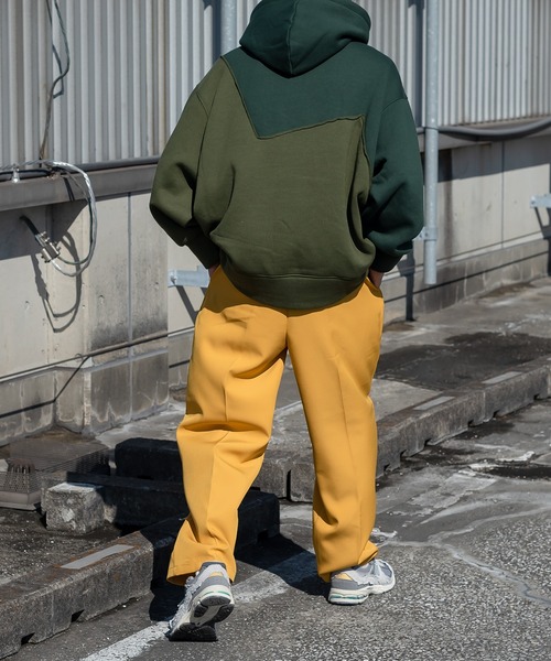 kutir(クティール)の「切り替え配色裏起毛ビッグシルエットパーカー(パーカー・メンズ・ブラック/グレー/カーキ・MEDIUM/LARGE)」の11枚目の写真