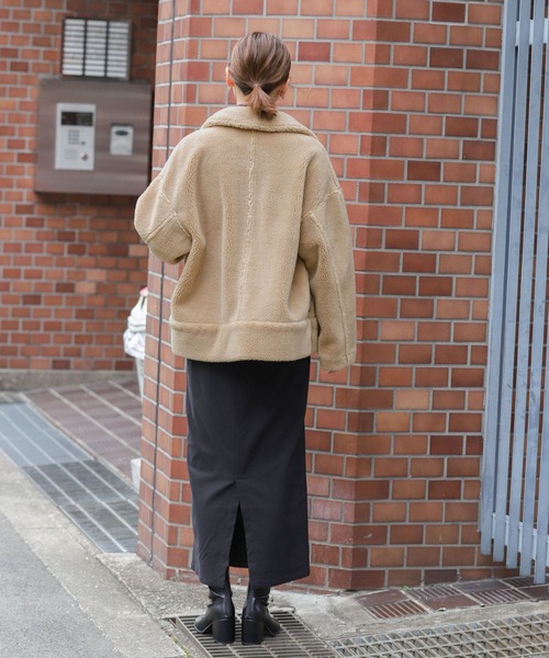 SENSE OF PLACE by URBAN RESEARCH(センスオブプレイスバイアーバンリサーチ)の「ボアブルゾン(ブルゾン・レディース・ブラック/ベージュ/アイボリー・ONE)」の13枚目の写真