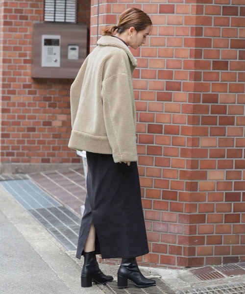 SENSE OF PLACE by URBAN RESEARCH(センスオブプレイスバイアーバンリサーチ)の「ボアブルゾン(ブルゾン・レディース・ブラック/ベージュ/アイボリー・ONE)」の7枚目の写真